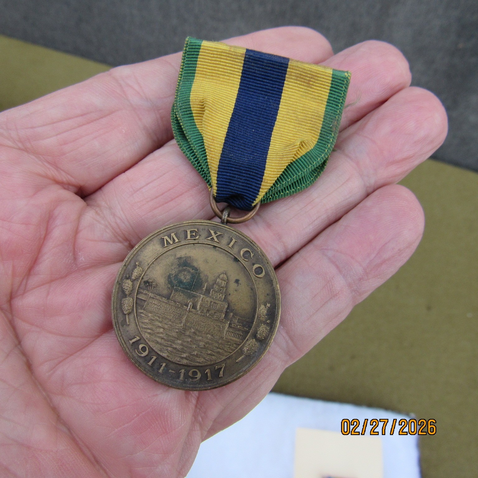 USN GCM GROUP 1910 2 BARS &USN MEXICO & RIM NAMED WW1 VICTORY MEDAL USS ST LOUIS