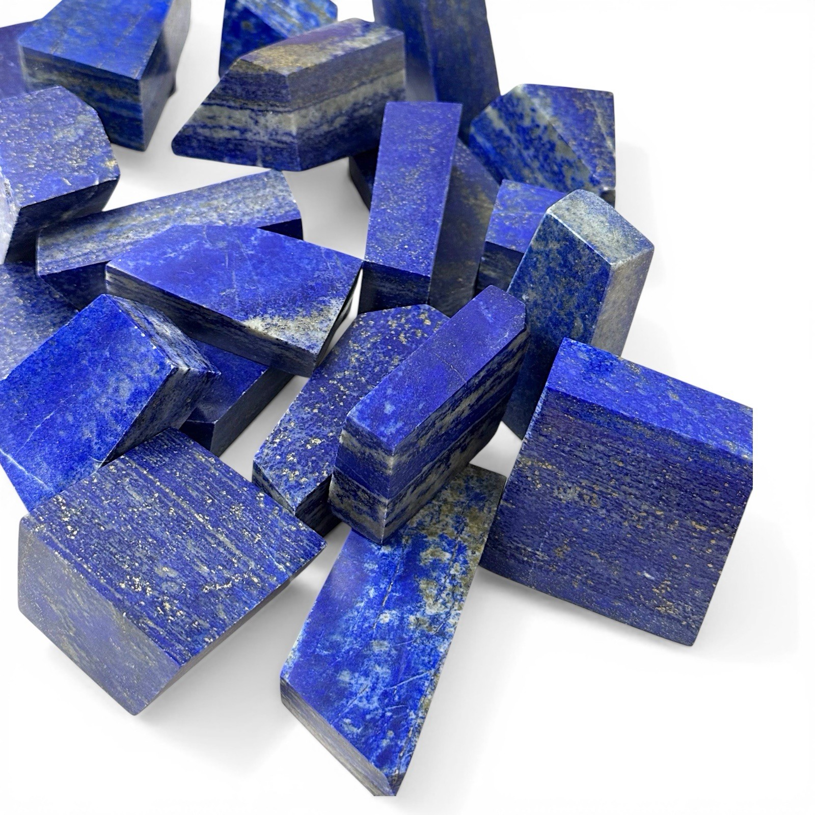 4Lbs Lapis Lazuli Stone Lapidary Wholesale Lot Of 21pcs