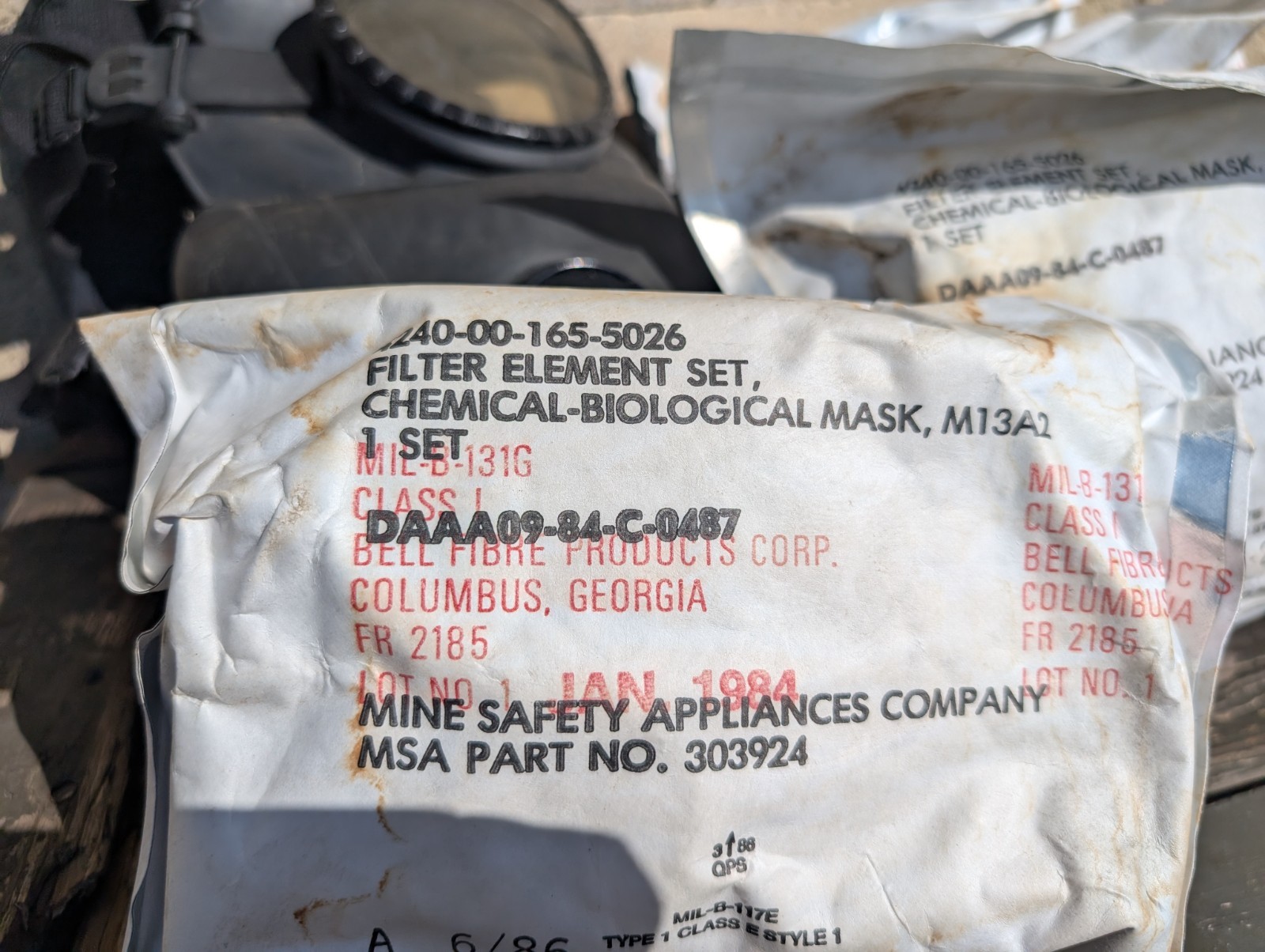 M13A2 Filter for M17 Gas Mask