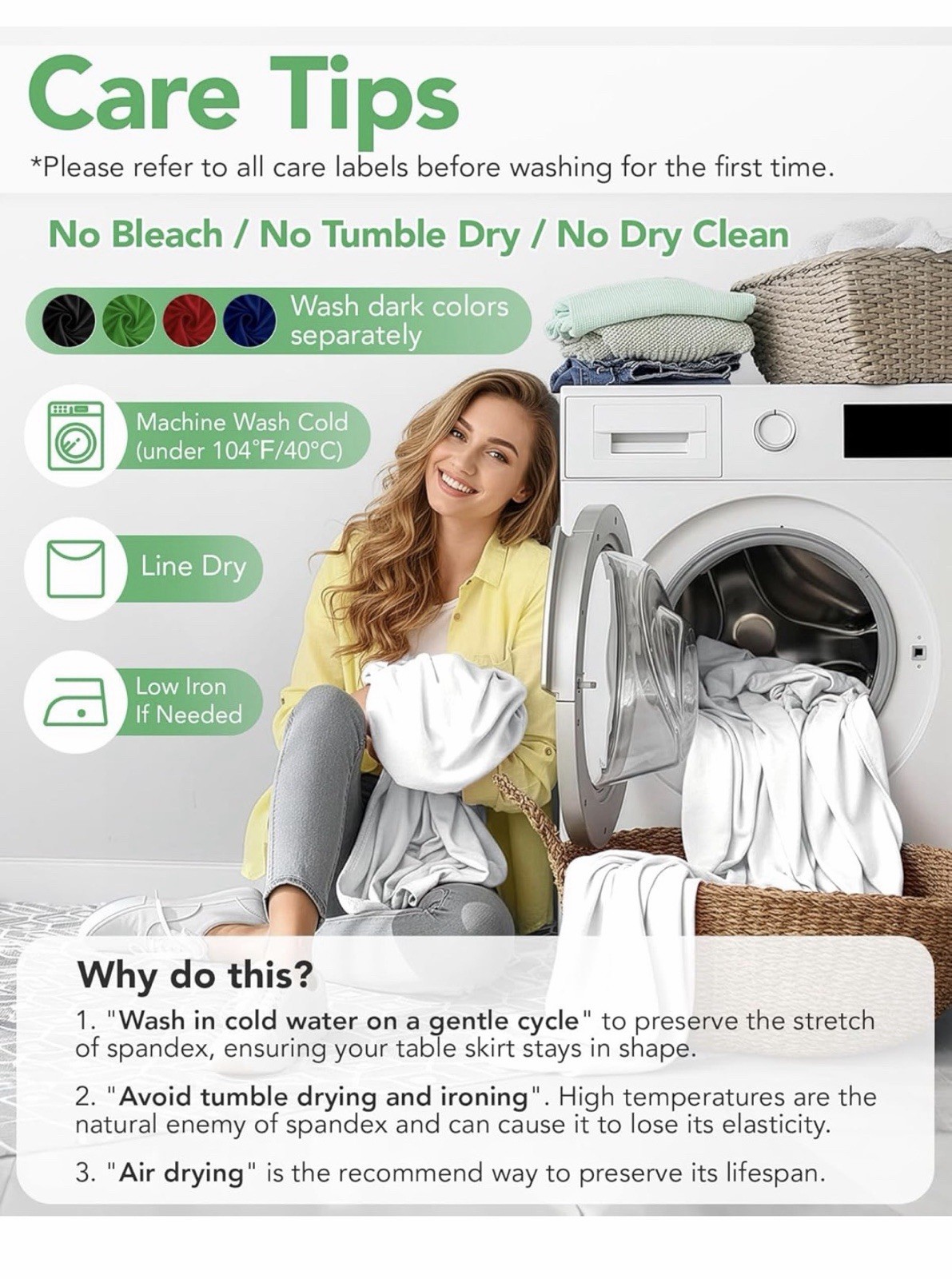 4 Pack Spandex Table Cover Skirts for 6ft Rectangle Table,Elastic Fitted Skirted