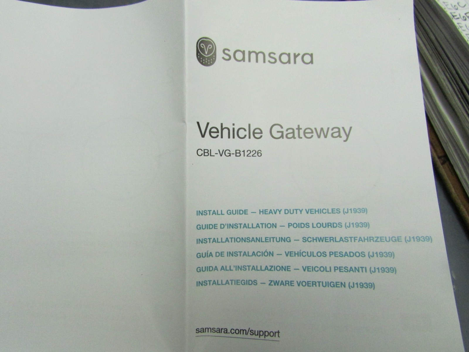 Samsara CBL-VG-B1226 / 030-0047-03 Vehicle Gateway Harness, Diagnostic Test GPS