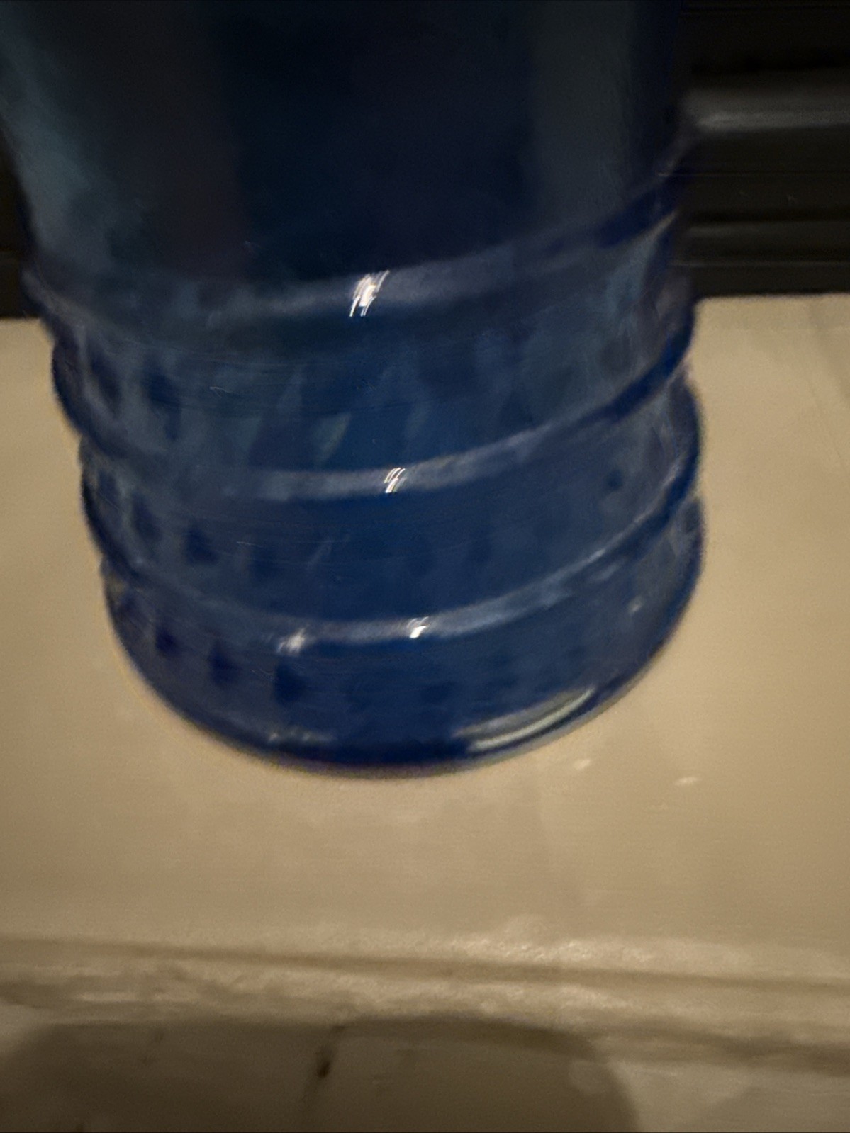 Vintage Mid-Century Modern Blue Empoli Decanter Genie Bottle No Stopper MCM 16”