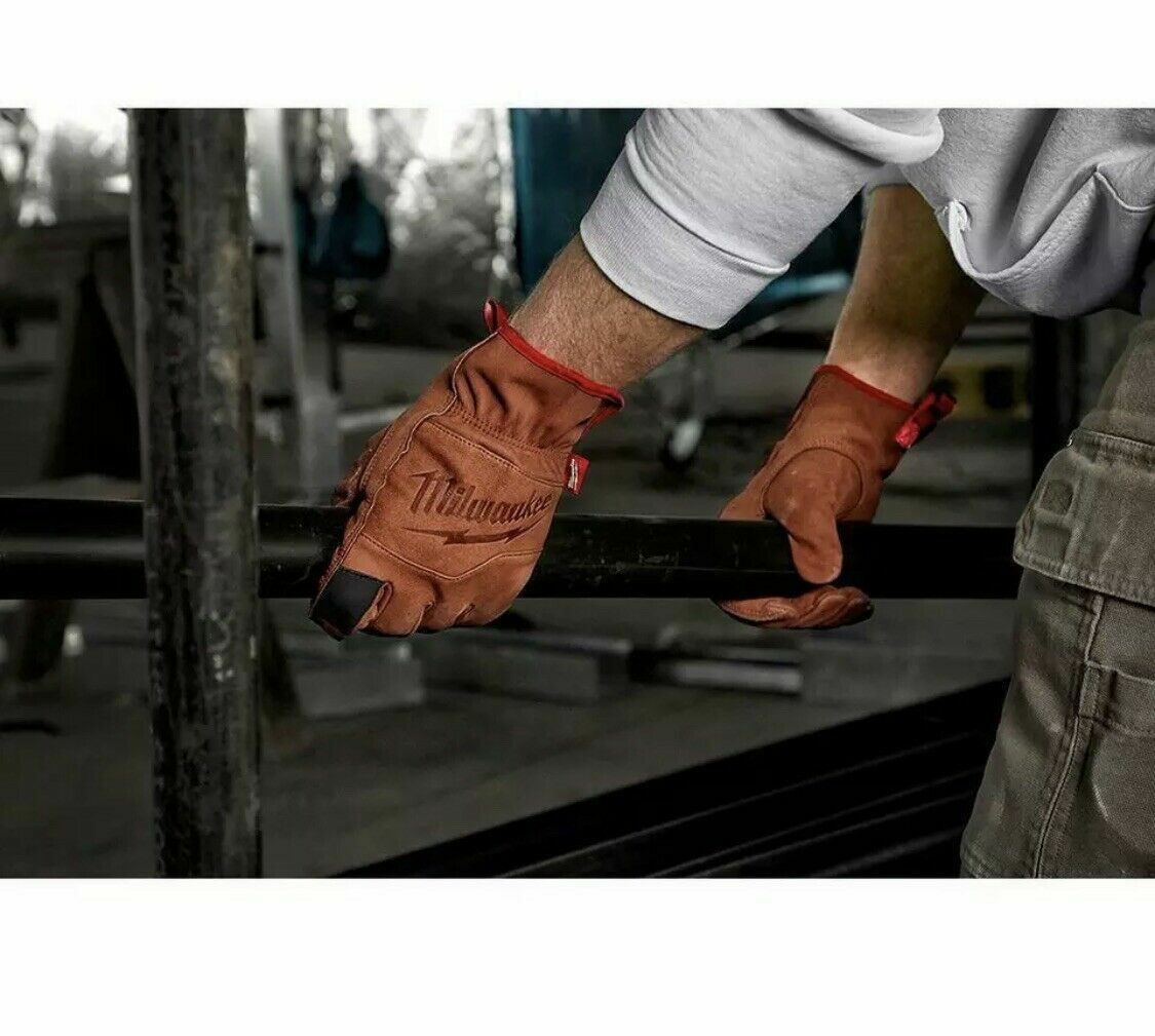 Milwaukee 48-73-0013 Goatskin Leather Gloves X-Large 9" SMARTSWIPE™ Knuckle