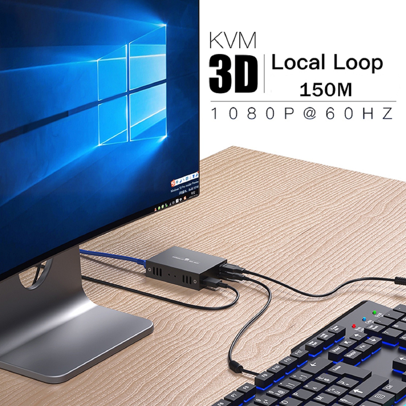 New 150M HDMI KVM Extender over IP Cat5e/6 Cable USB Extender for Mouse keyboard