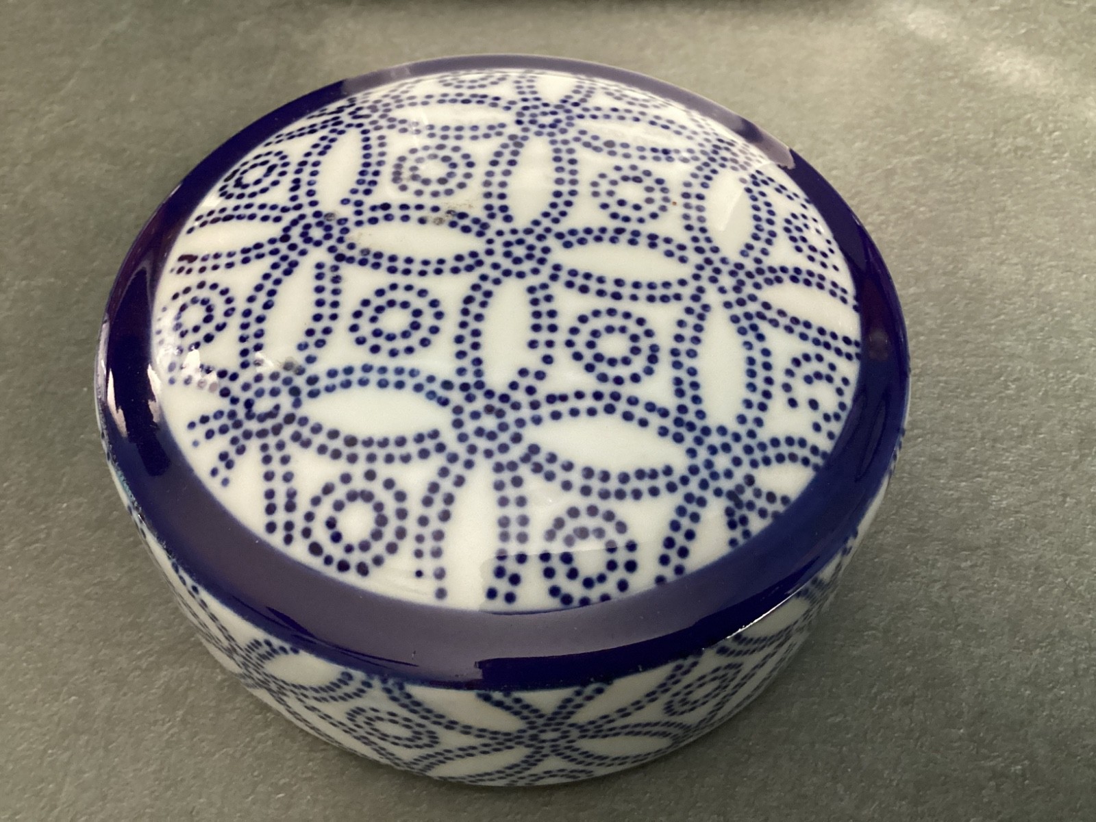 Ginger Jar Blue & White Square Ceramic Vintage