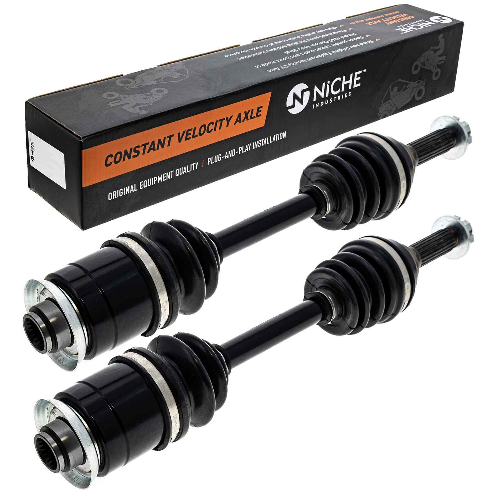 NICHE Front Drive Shaft CV Axle for Suzuki Quadrunner 500 54901-09F11 2 Pack