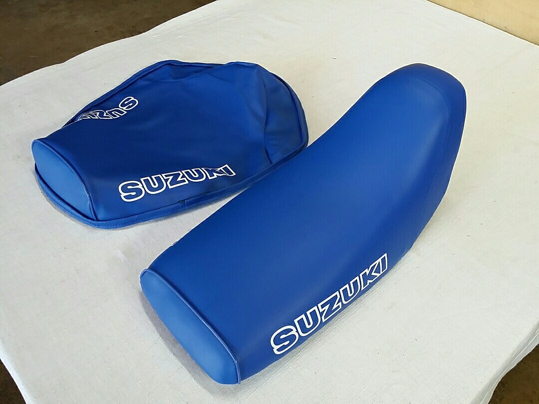 SUZUKI ALT50 LT50 SEAT COVER 1983 TO 1985 MODEL SEAT COVER BLUE**outline** (S53)