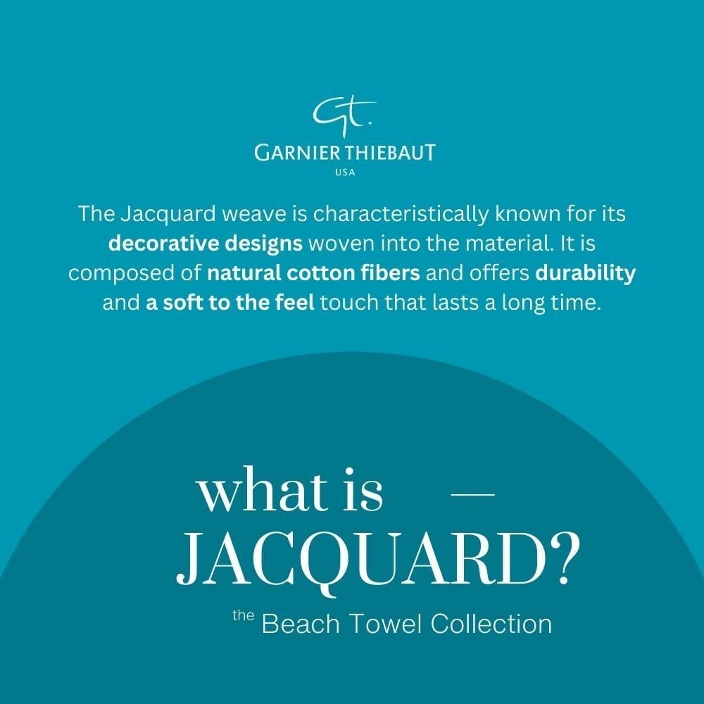 Oversized LUXURY French BEACH TOWEL 39"X71", 100% Cotton, Garnier-Thiebaut NWT