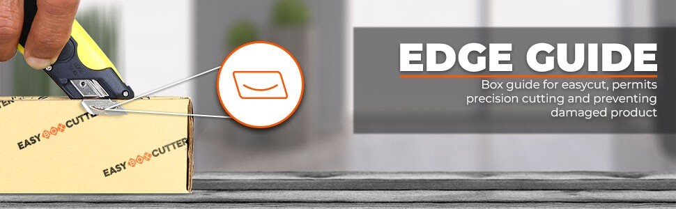 Easy Cut Safety Box Cutter Knife Easycut tool for work cutting Yellow 2000N