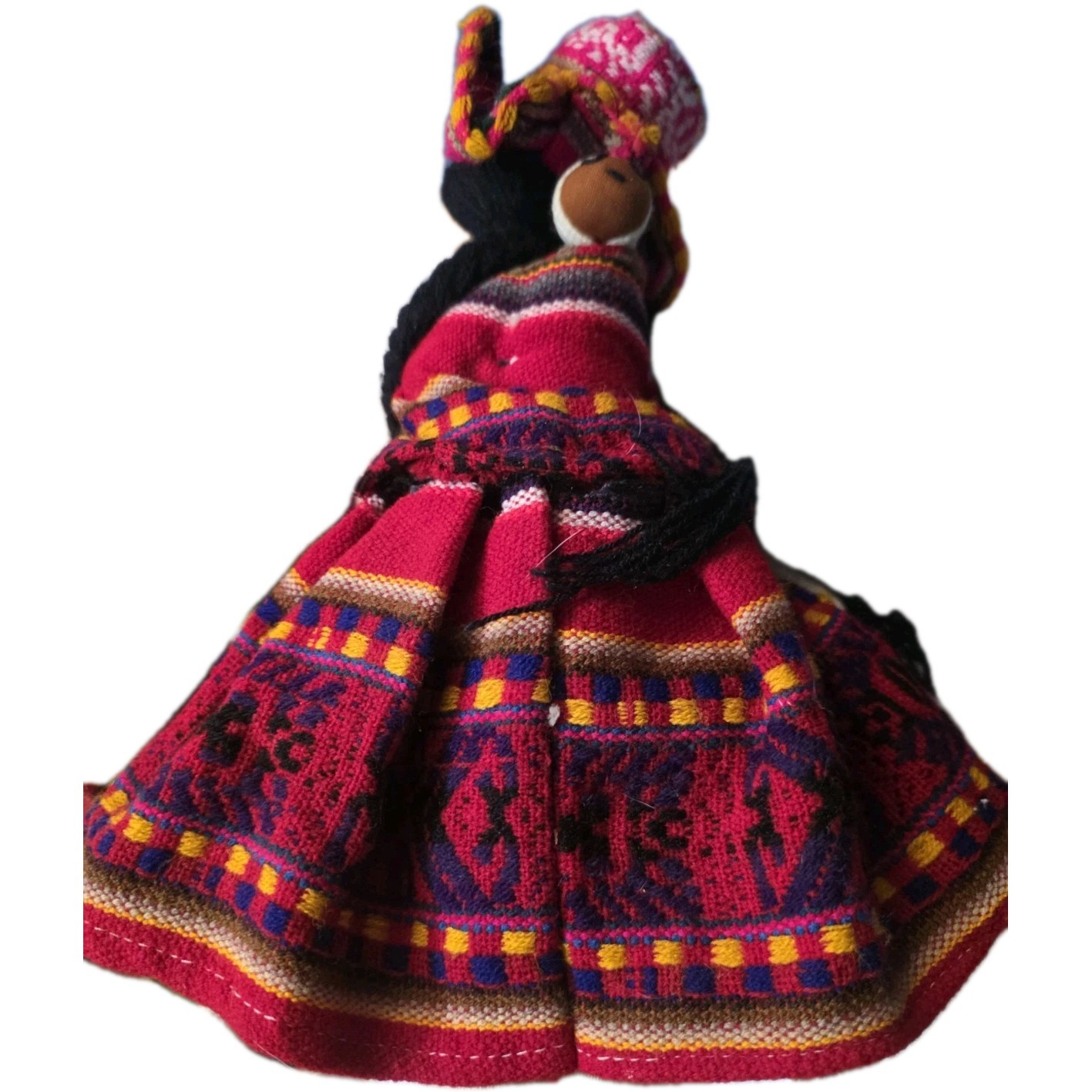3 Handmade Peruvian Folk Art Dolls Traditional Andean Textile Clothing Vintage