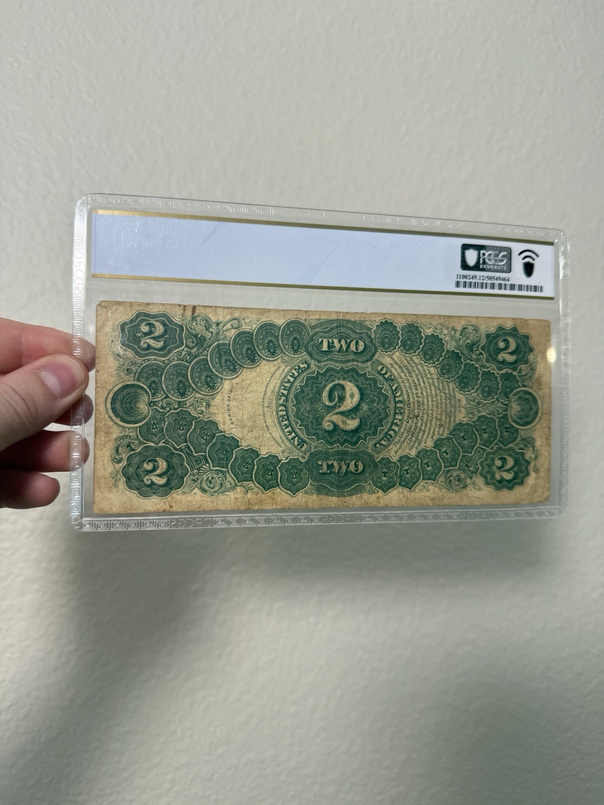 1917 $2 Legal Tender FR.57 PCGS 12 Fine Bracelet Back NICE NO COMMENTS