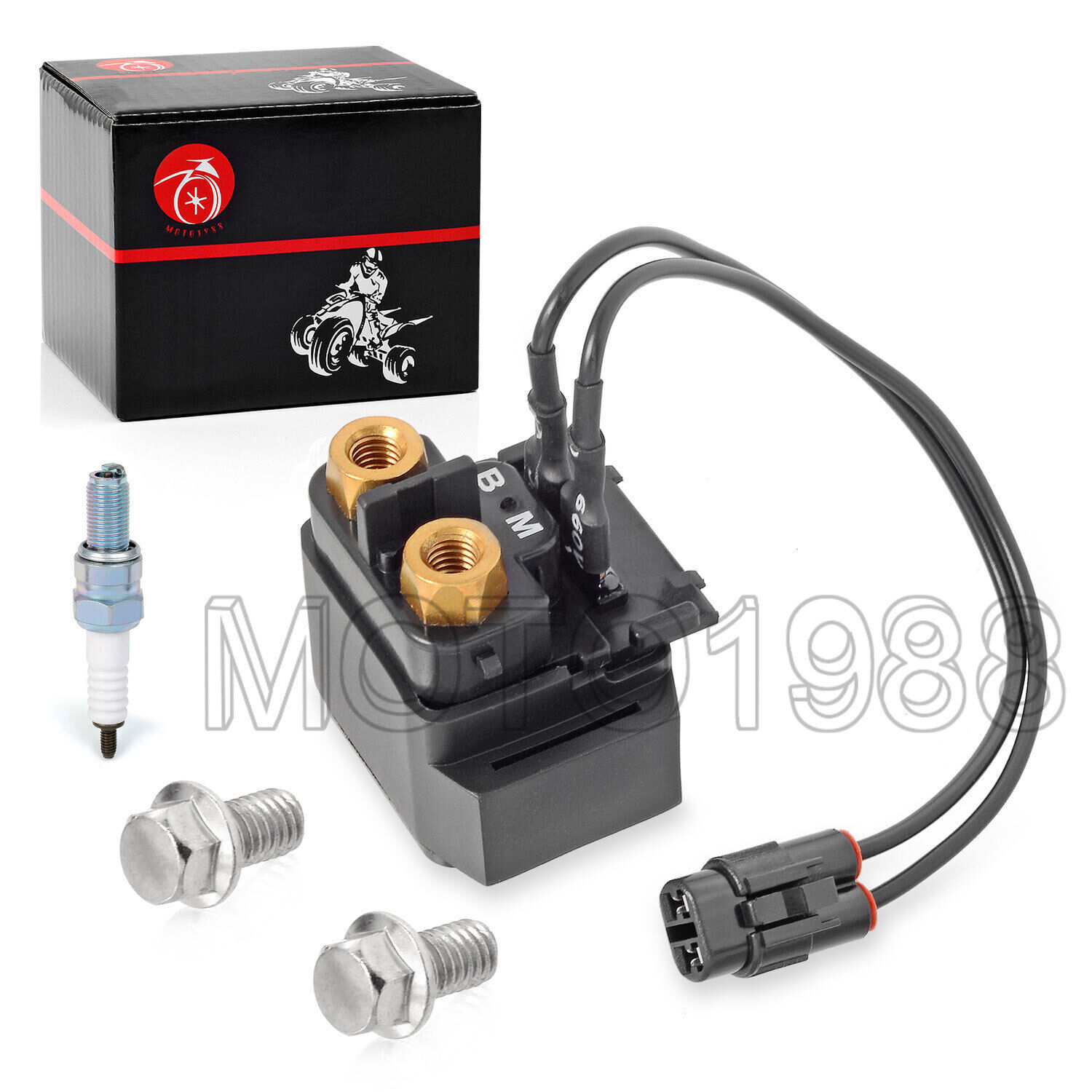 Starter Relay Solenoid w/Spark Plug for Yamaha Grizzly 600 YFM600 1999 2000 2001