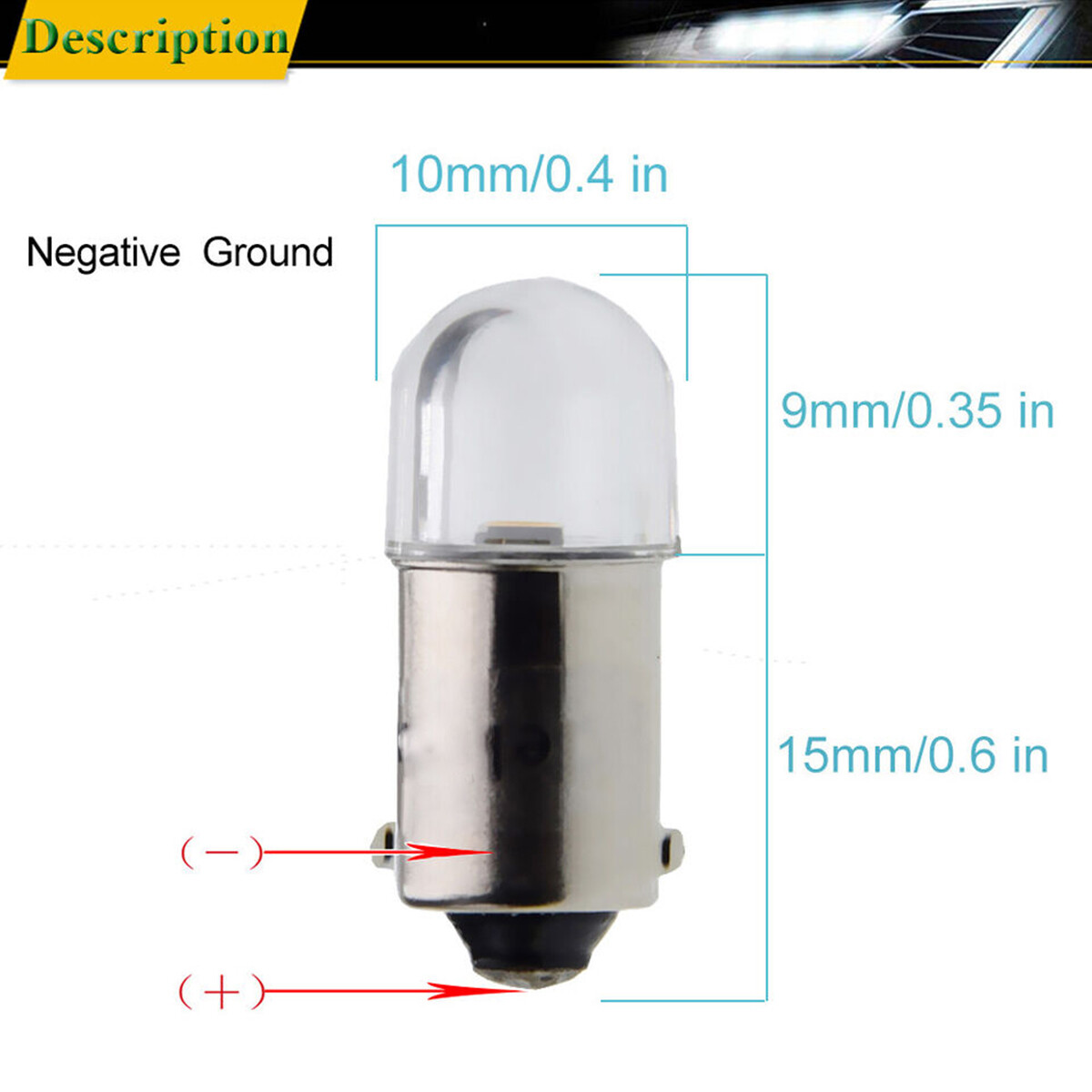 10X 1445 Warm White LED Light Bulbs 18V Bayonet Base bulb for Lionel Trains