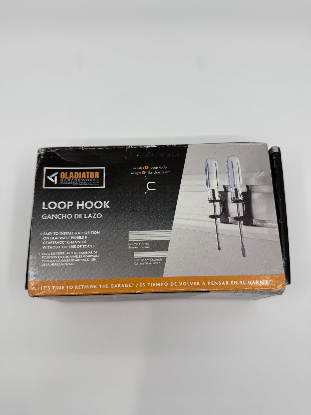 Gladiator Garage Works Loop Hooks 8 Pack Open Box Organization GAWALP8PPH