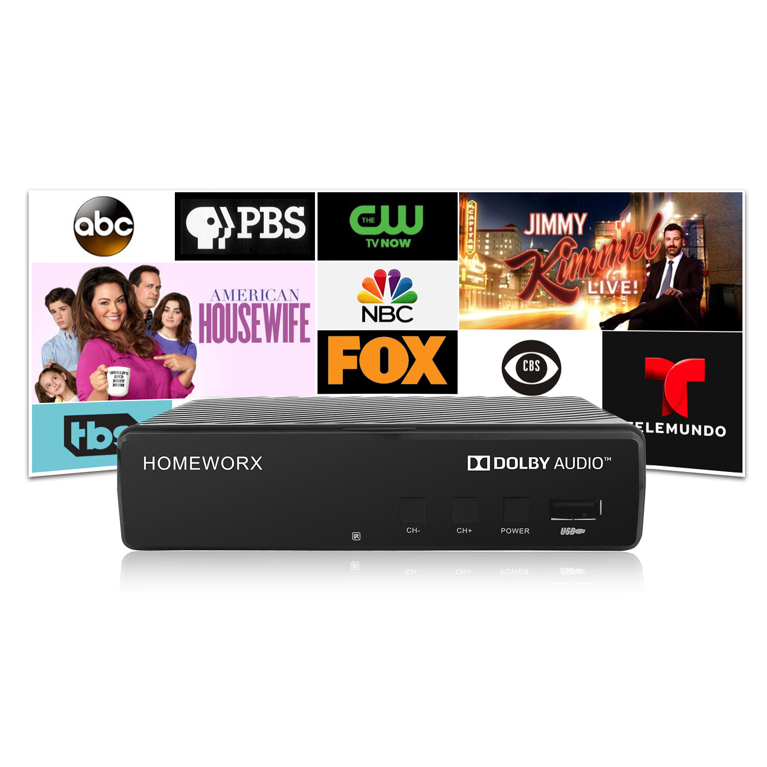 Mediasonic HomeWorx HDTV ATSC Digital Converter Box with TV Recording (HW130STB)