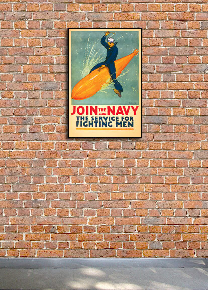 Join the Navy! The Service for Fighting Men! WW1 Recruting Poster - 16x24