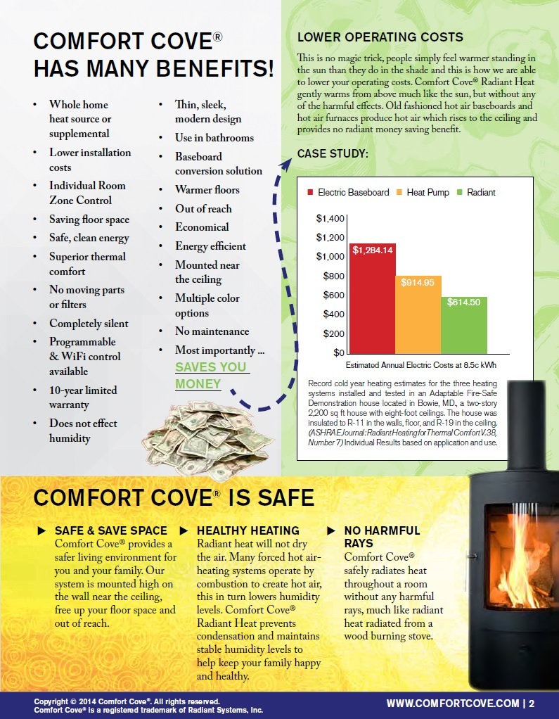 Cove Heater - Comfort Cove Electric Radiant Heater 600W 120V 47" (4') C-6012