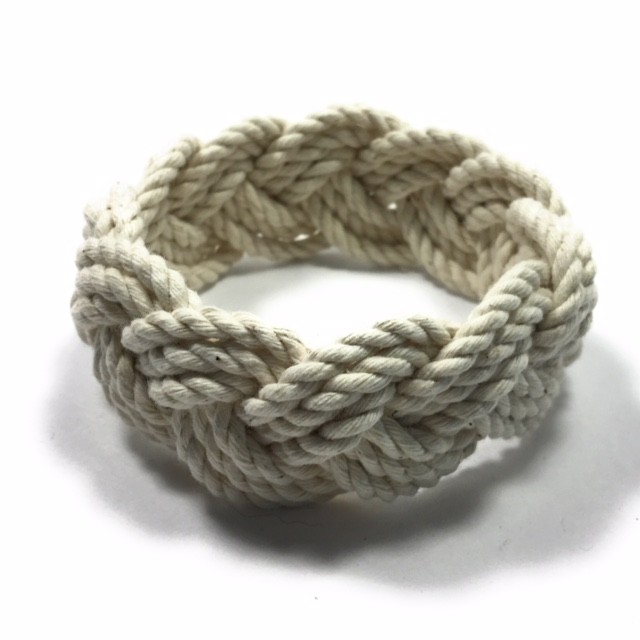 Original Cotton Rope Sailor Knot Bracelet Natural White