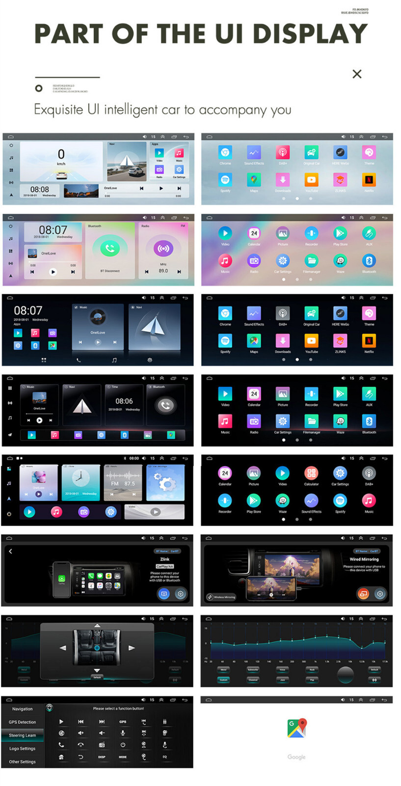 Car Radio Stereo GPS WIFI BT FM Head Unit Fit For 1993-1998 Jeep Grand Cherokee