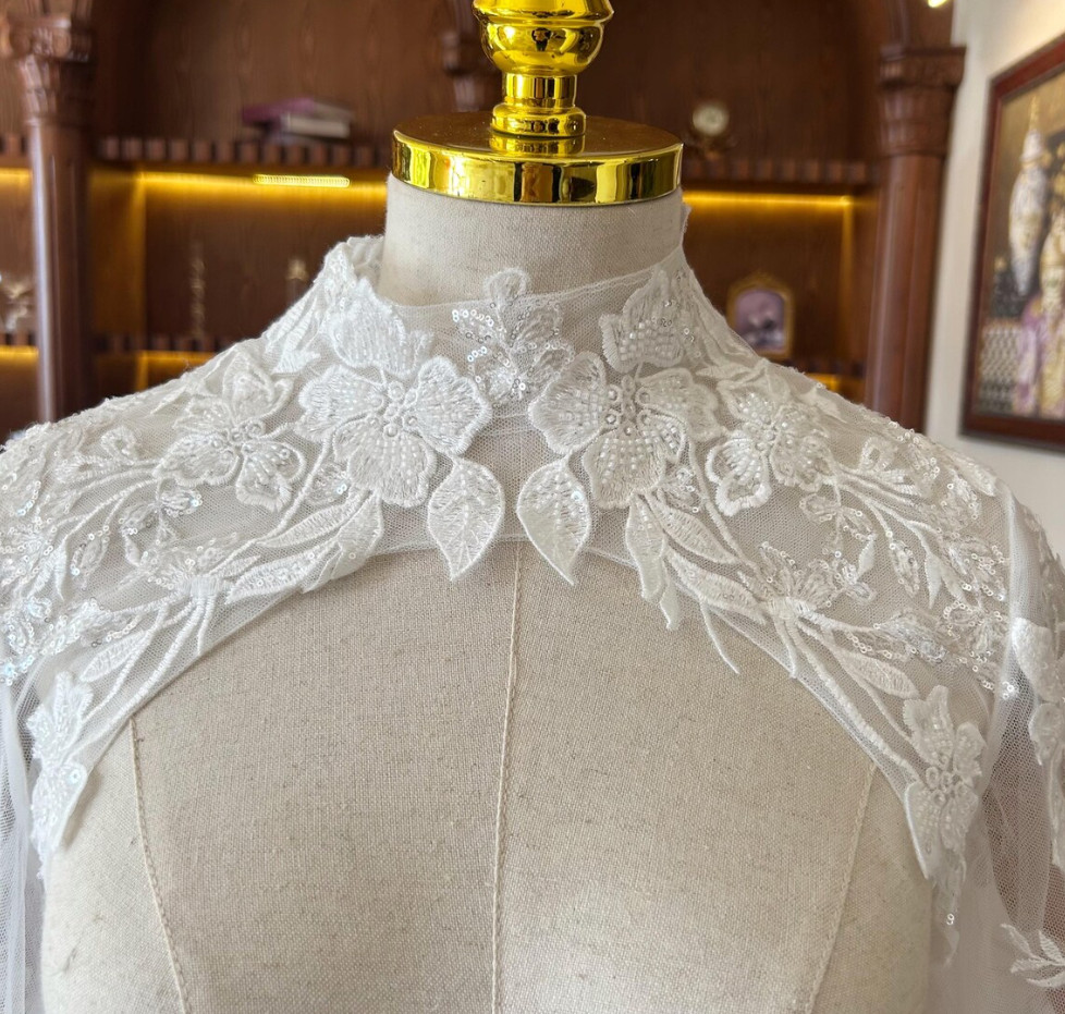 Long Sleeves Wedding Jacket for Bride Bolero Lace White Ivory Bridal Jackets