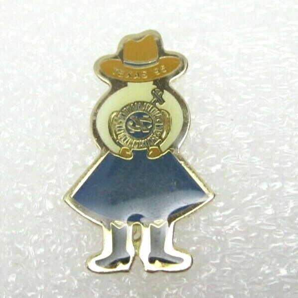 1995 Texas Cow Girl Unity for Service National Exchange Club Lapel Pin (B194)