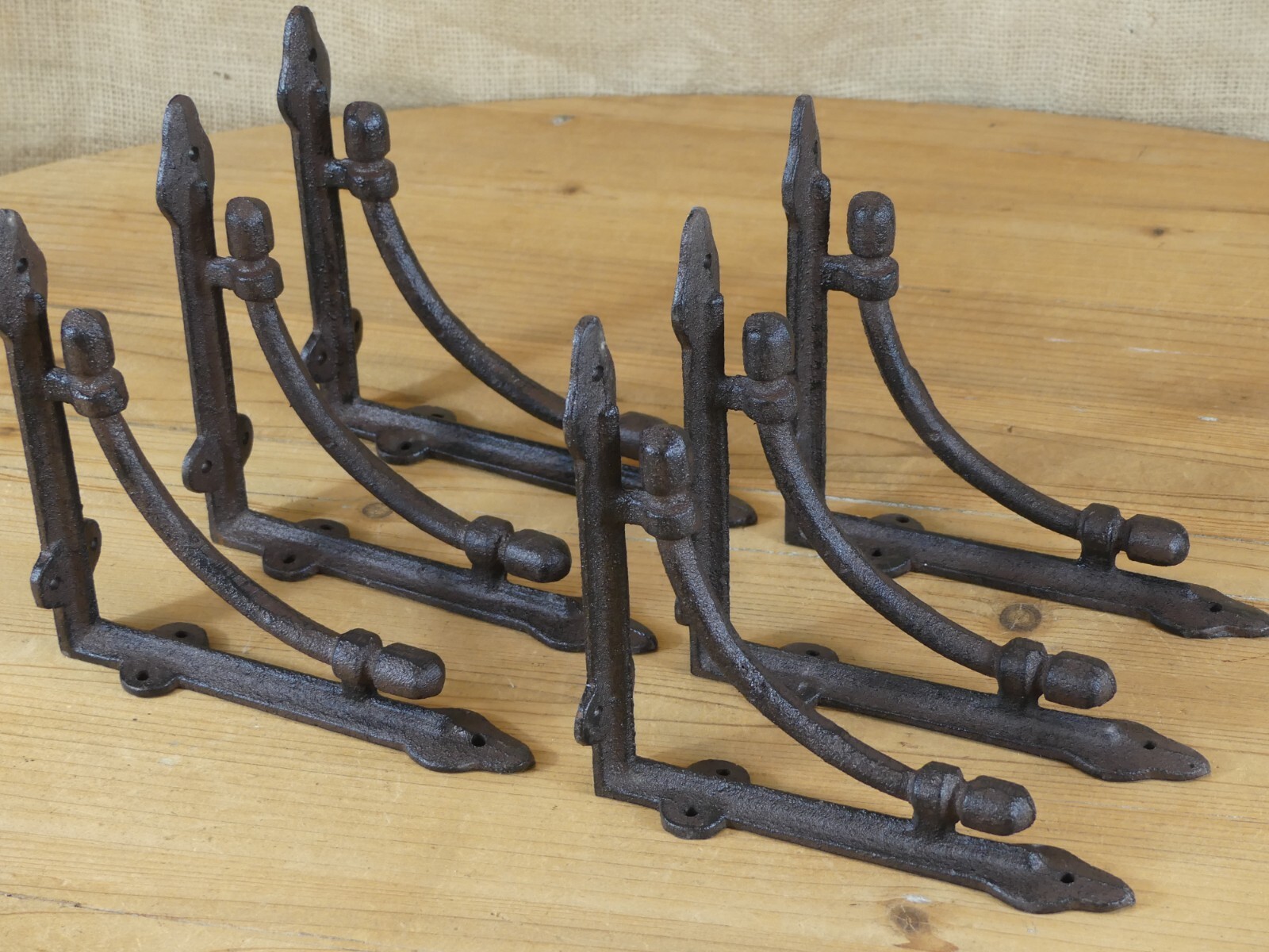 6 Bookshelf Brackets Corbels Wall Cast Iron Rustic Farmhouse 6 1/2" X 6 1/2"