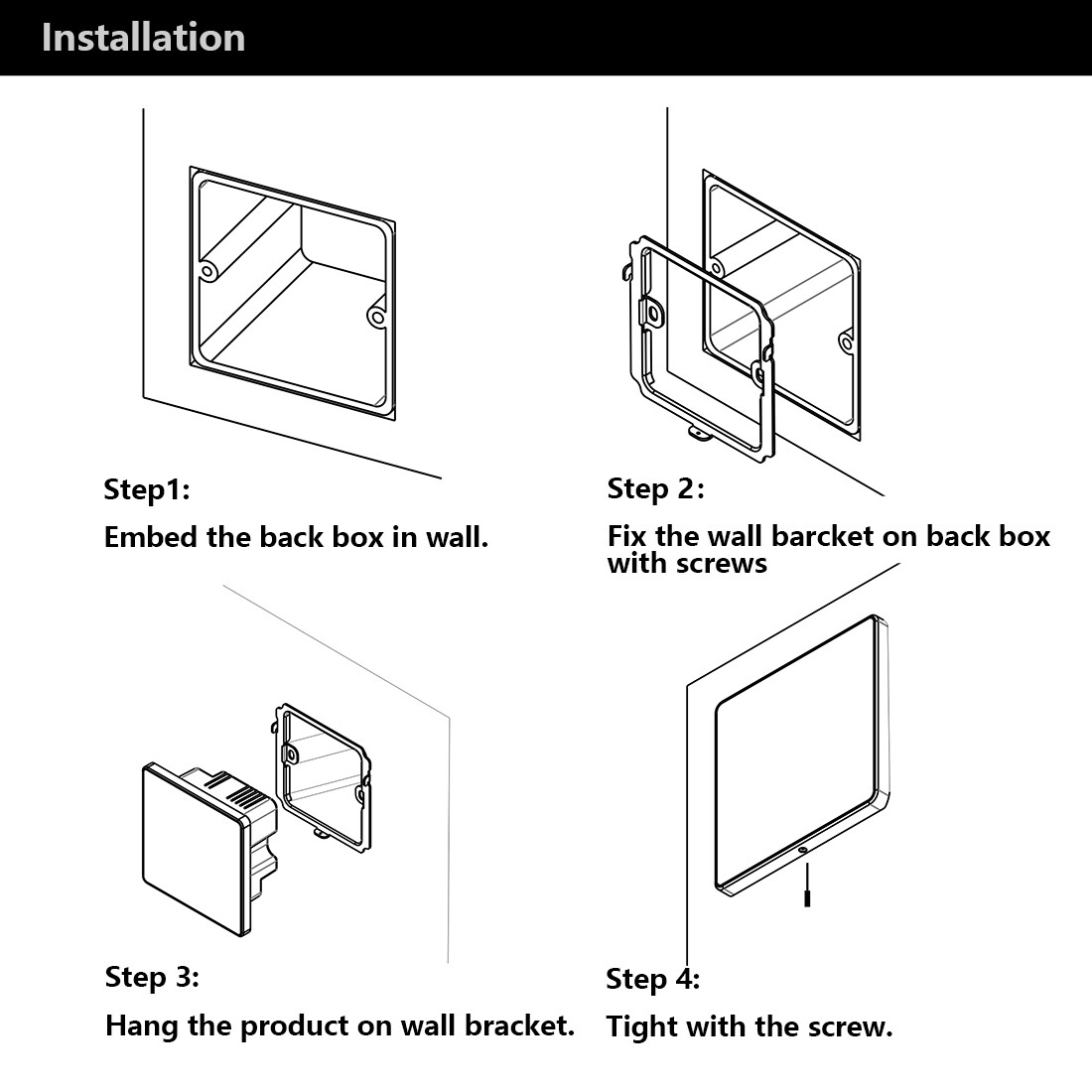 HELMER Integrated In Wall Stereo Audio Amplifier,Wall Mount Audio Receiver L50WT