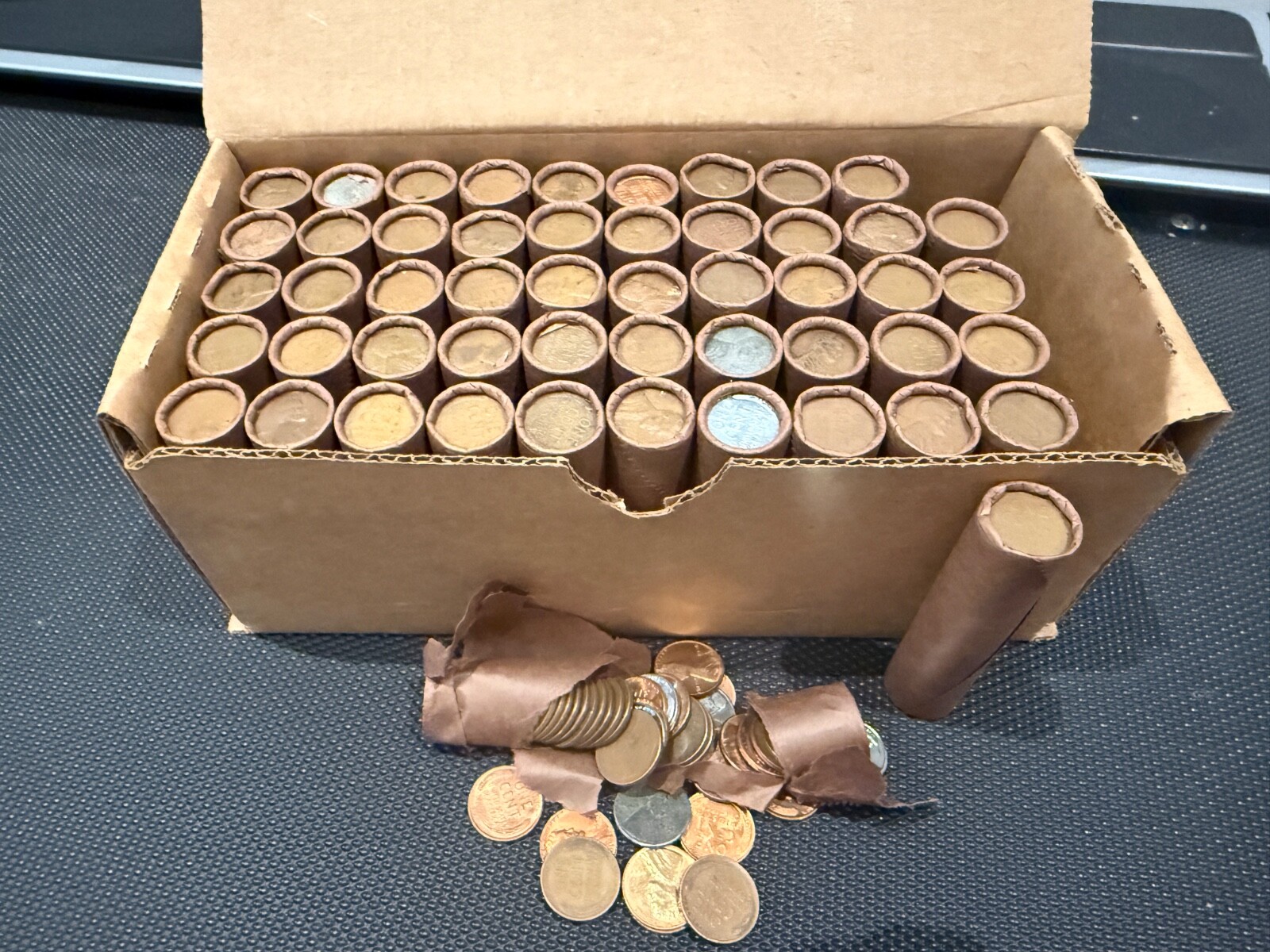 Brown wheat penny roll lincoln cent unsearched mixed dates mint marks sale lot