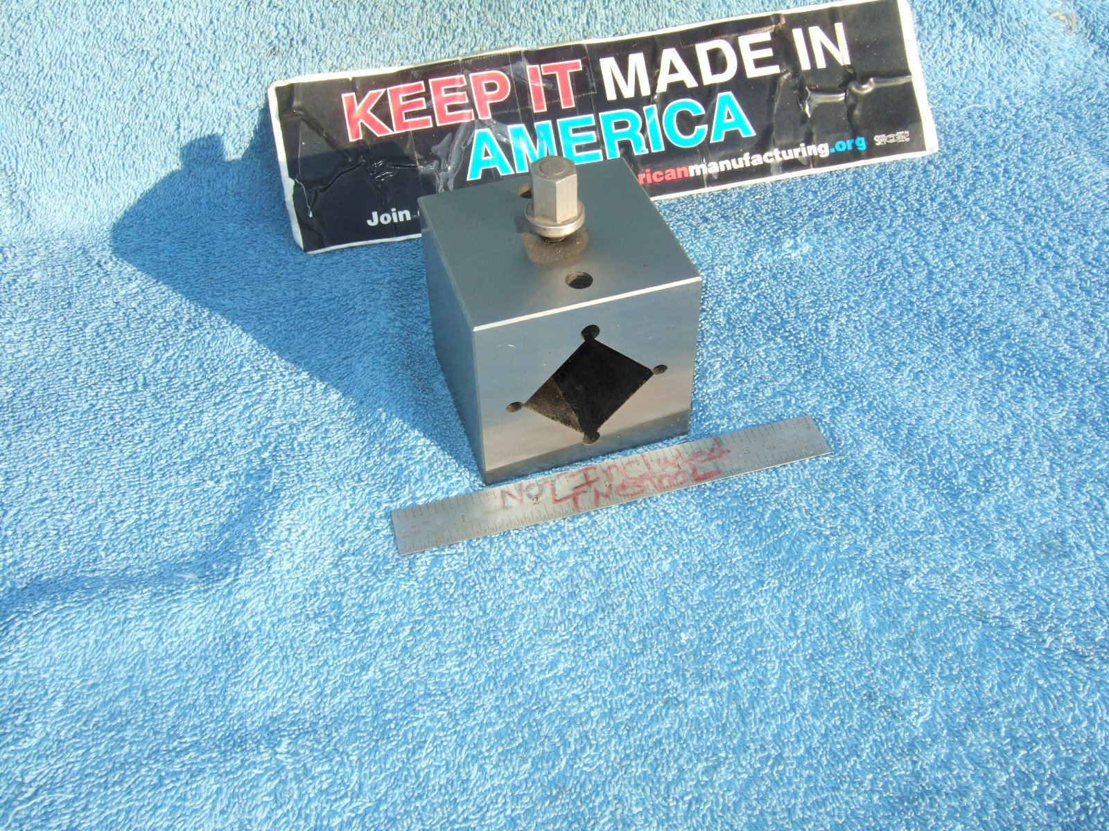 V BLOCK LRG 3 X 3 X 2.8 USA TOOLMAKER MADE 4 YOUR BRIDGPORT MACHINIST GRIND QA