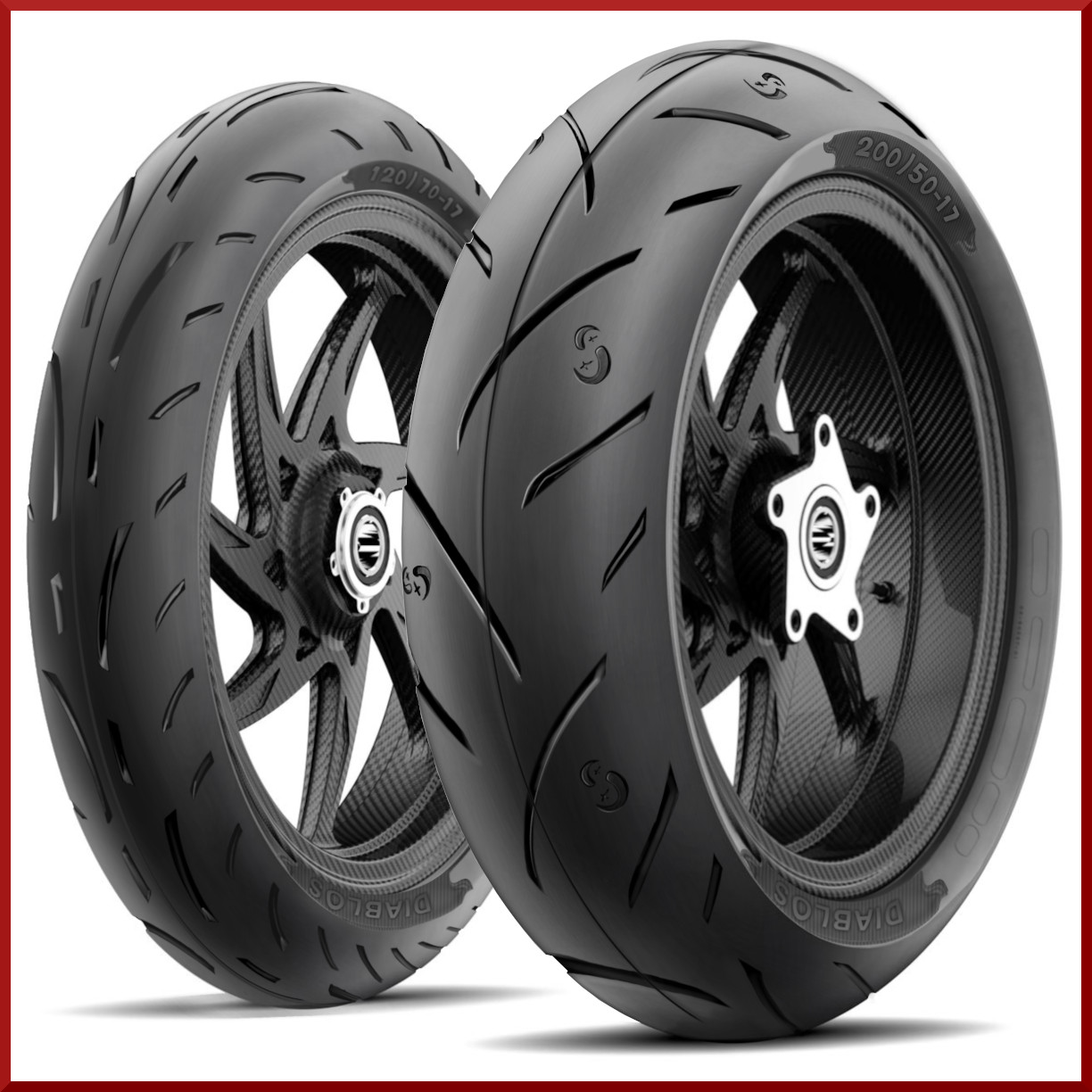 Roadmax Diablo 200/50-17 + 120/70-17  (75H) Motorcycle Tire SET (1Front + 1Rear)