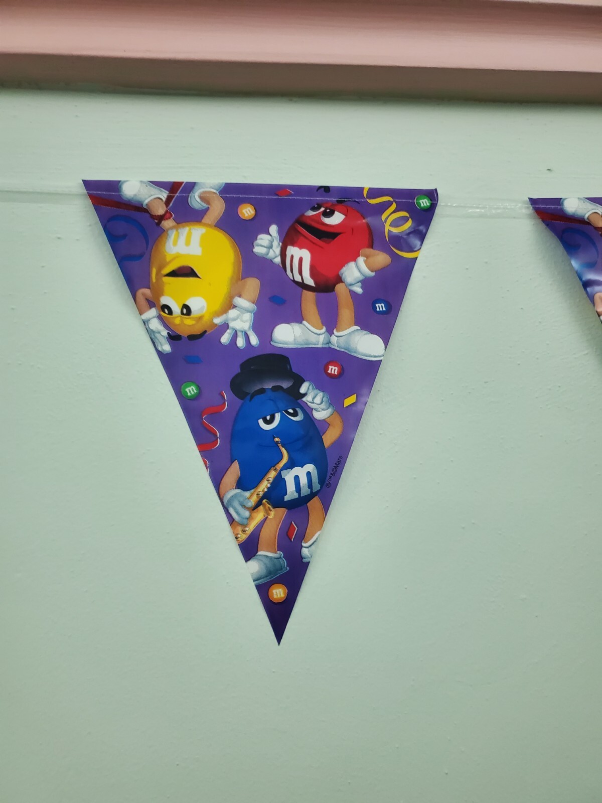 M&M's Pennant Banner 12ft ~ Birthday Party Supplies Favors New in the Package