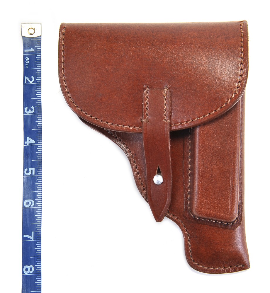 Premium Drum Dyed Leather Makarov Holster with Magazine Pouch Factory Second