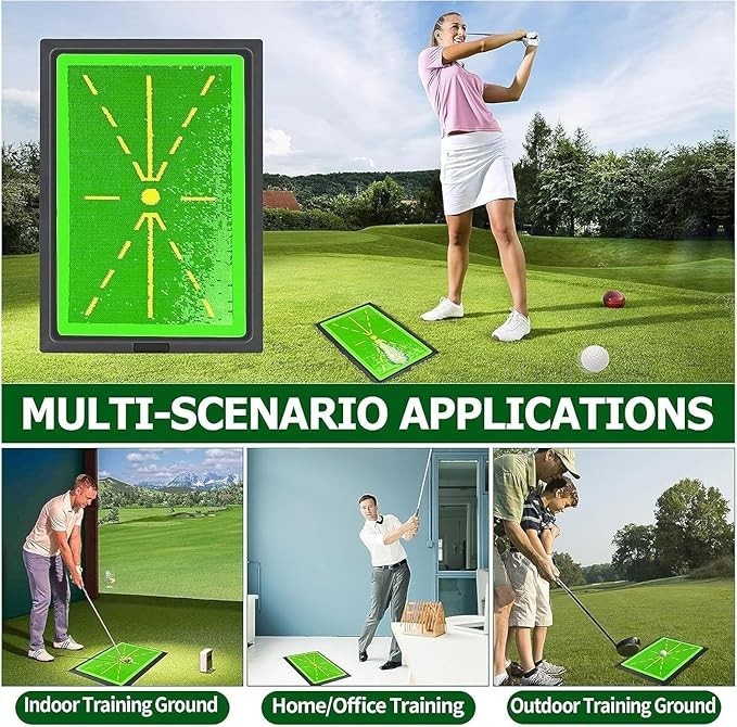 Golf Training Mat for Swing Detection Batting Divot Golf Hitting Practice Mat