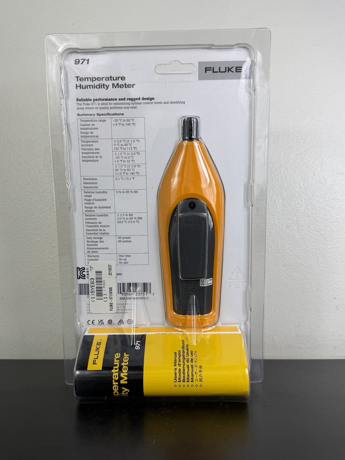 Fluke 971 Temperature Humidity Meter - Brand new - Same Day Shipping