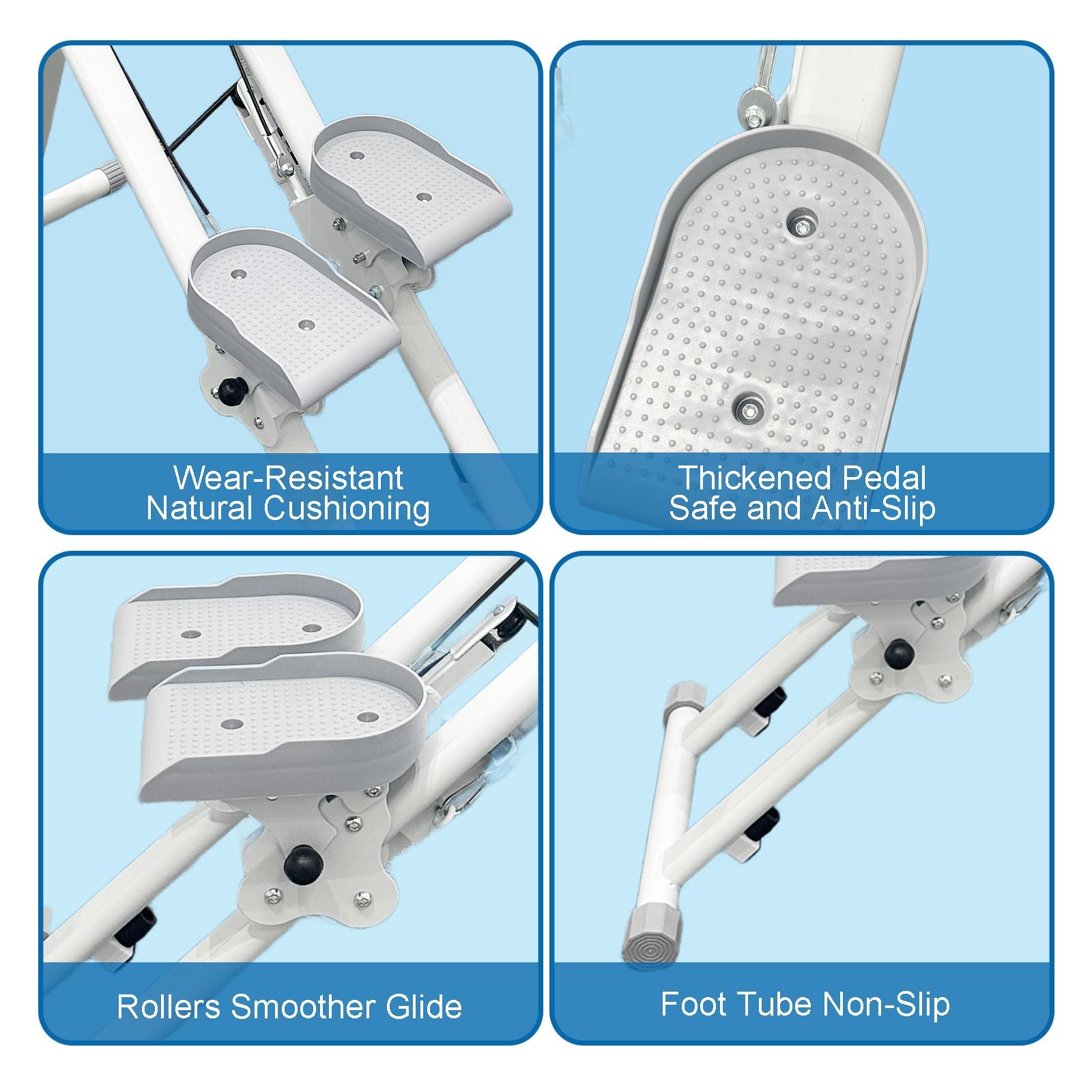 Stair Stepper for Home Gym, Vertical Climber Workout Machine Adjustable White