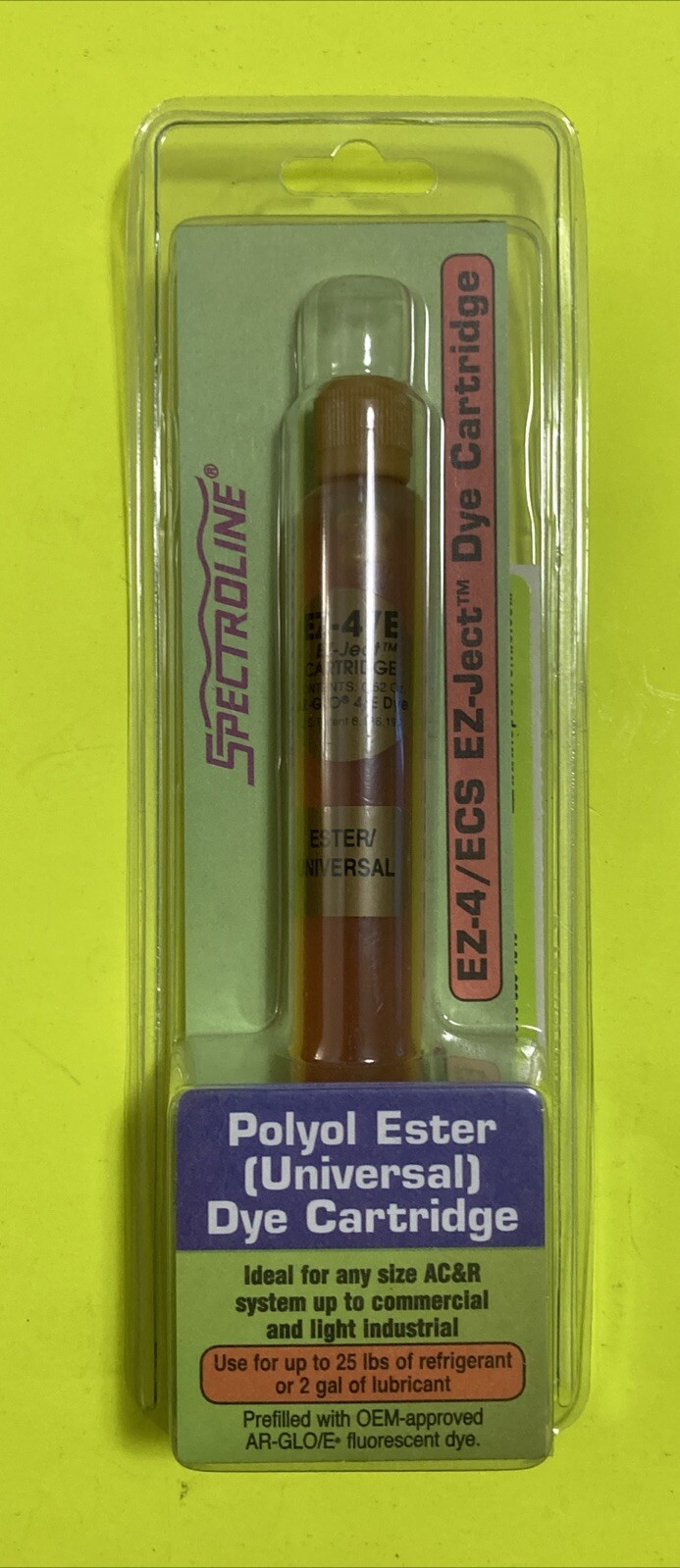 Spectroline EZ-4/ECS Dye Capsule Leak Detector Cartridge 1/2 ounce