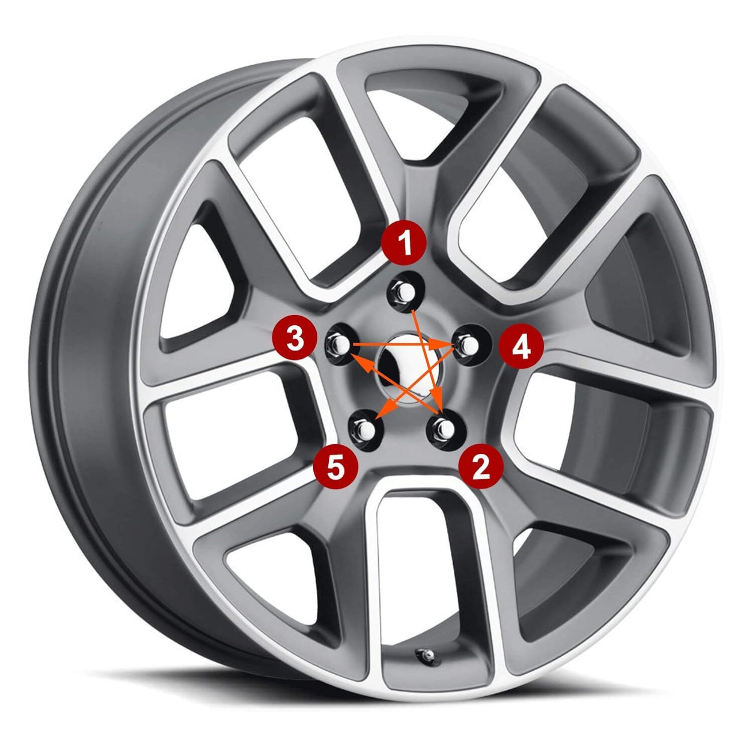 20 Pc Ford Lug Nut 1/2-20 Chrome 1.4" Fit 5-Lug F100/F150/Edge/Explorer/Flex etc