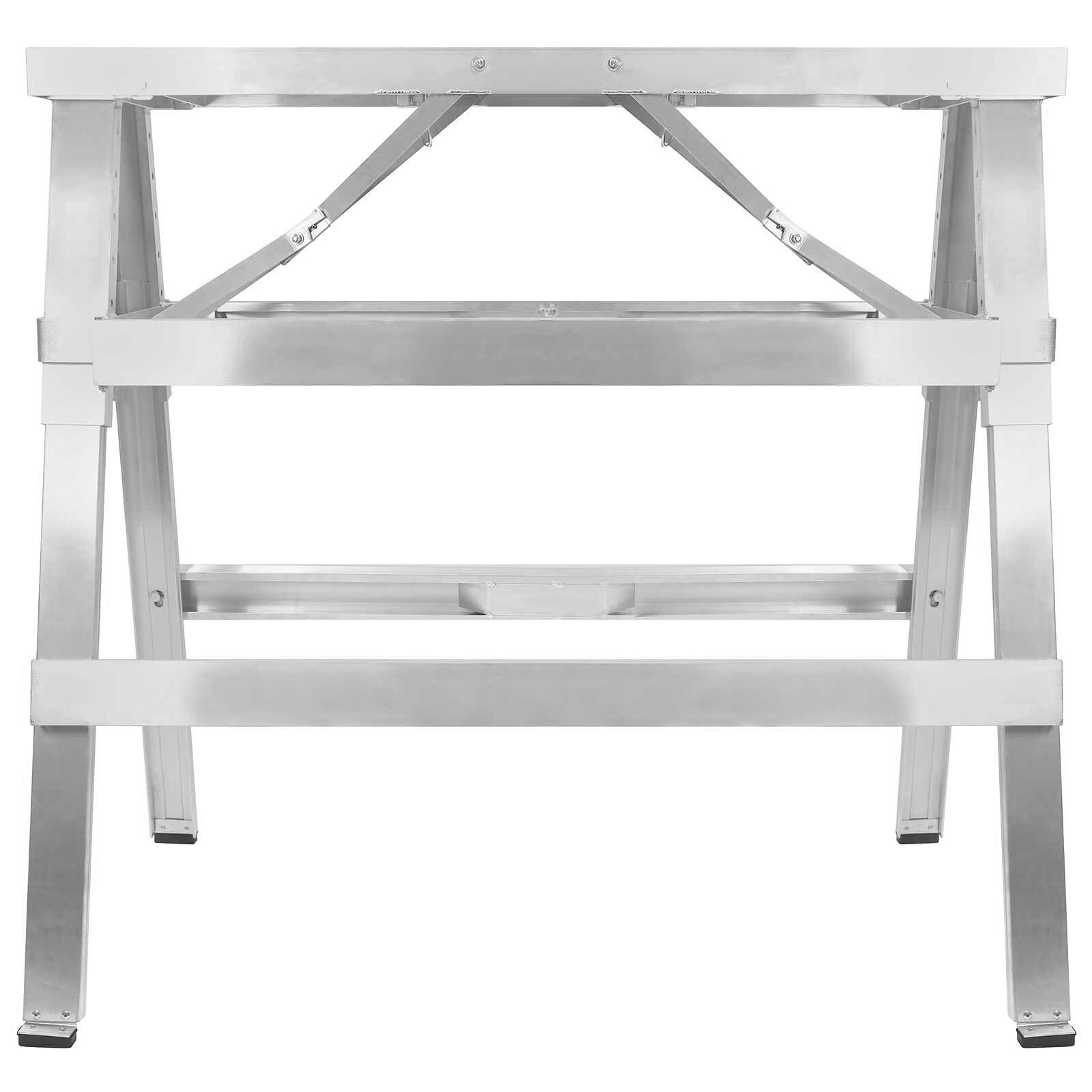 Drywall Bench Sawhorse Step Ladder - Adjustable Height Workbench 18"-44"