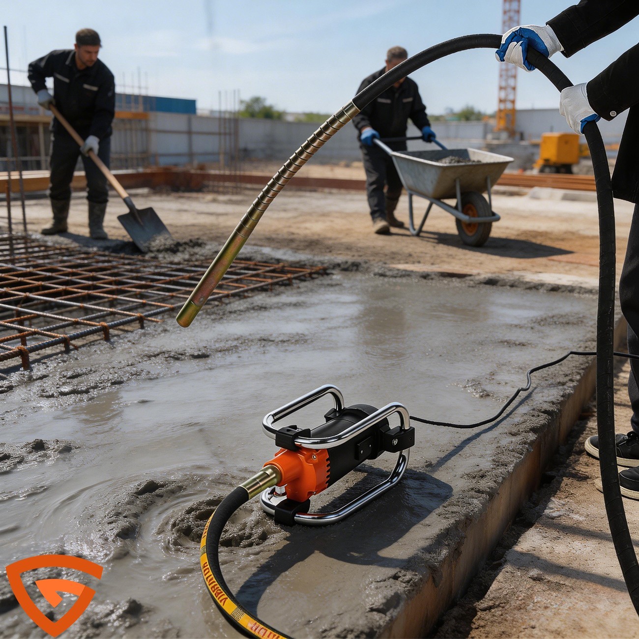 Electric Concrete Vibrator 2000W 14-3/4 feet Poker to Remove Air Bubbles