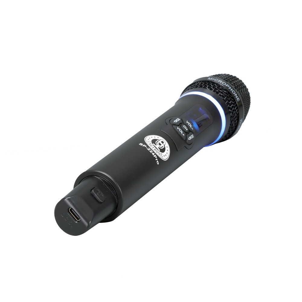 Singtronic SP-224Pro Rechargeable 2 x UHF Wireless Microphone (100% Battery)