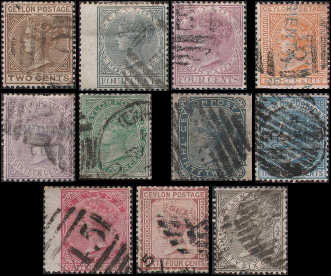 Ceylon #63-73 Used