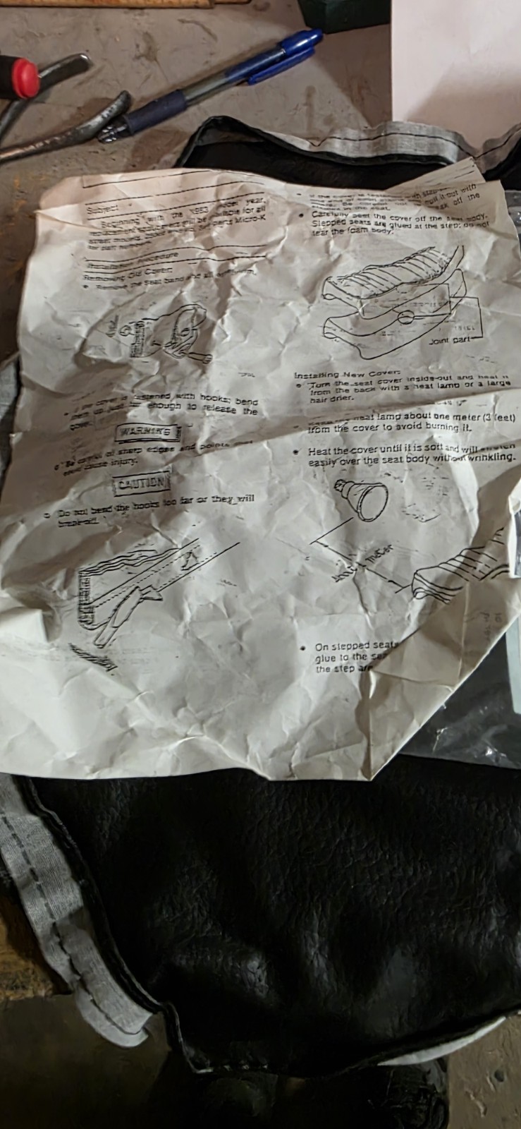 Kawasaki GPZ ZX900 NINJA 1984 RARE NOS Seat Cover 53003-1119