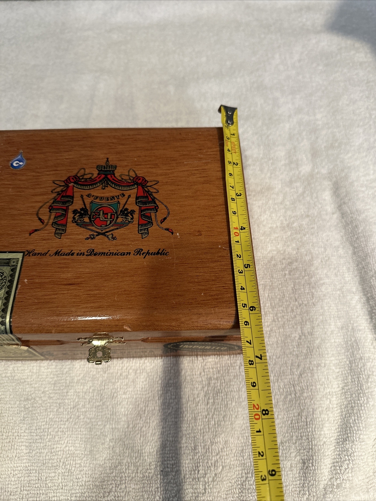Arturo Fuente Wooden Empty Cigar Box Cuban Corona Empty