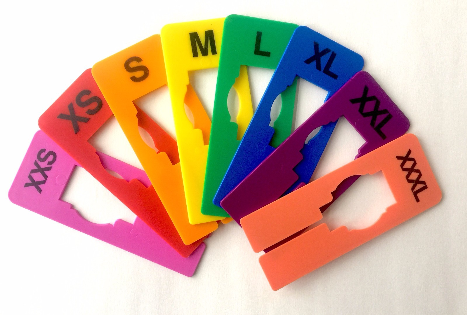 LuLaRoe 16 PCS Colored Clothing Rectangular Size Dividers XXS-XXXL 2 PCS/Size