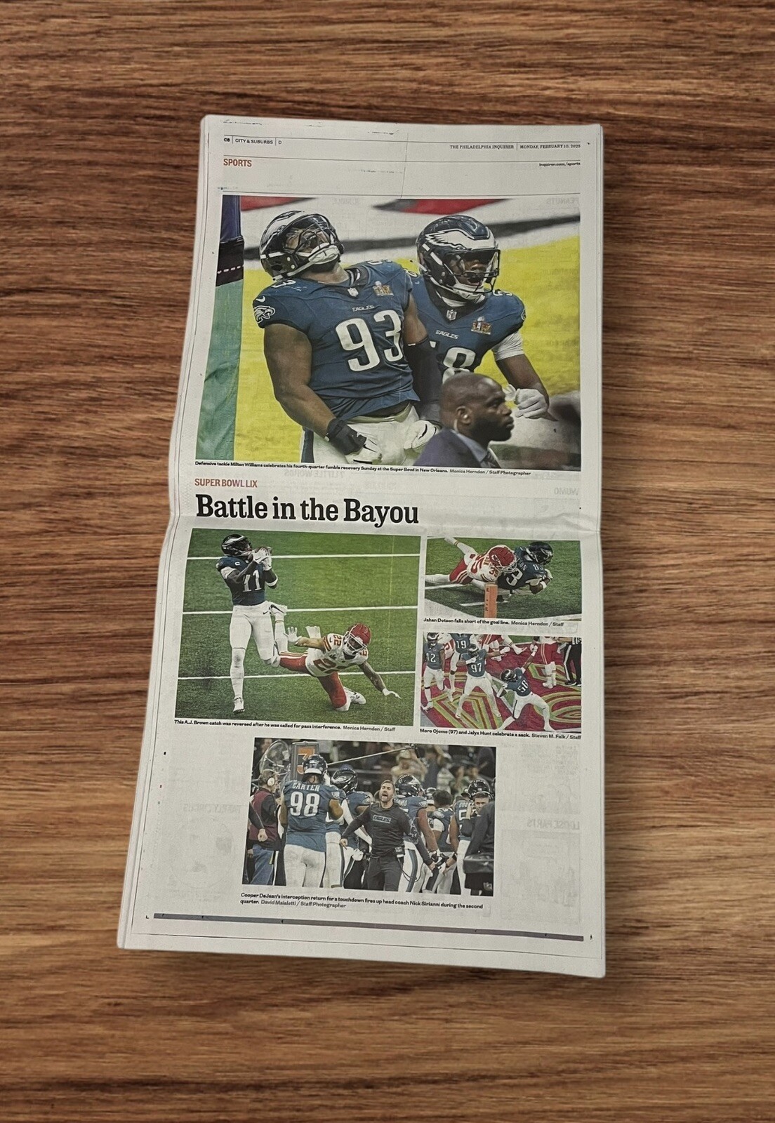 Philadelphia Inquirer Eagles Super Bowl LIX 59 Win Newspaper 2/10/25 Feb 10 2025