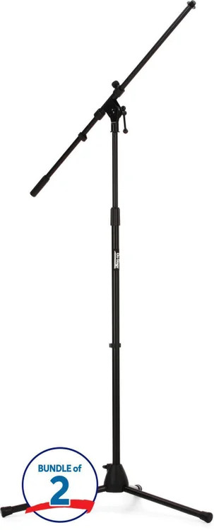 On-Stage Stands MS7701B Euro Boom Microphone Stand 2-pack