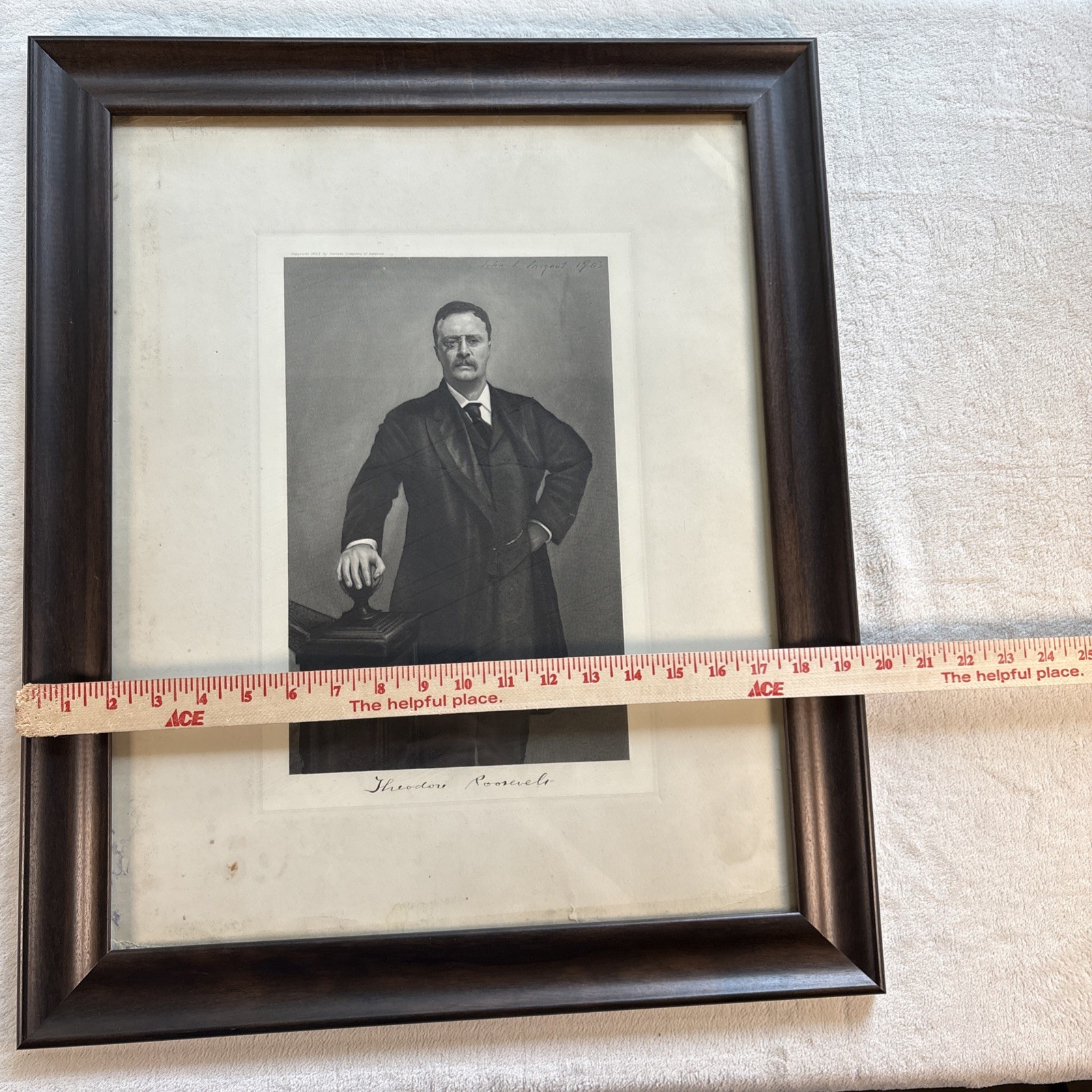 1903 Theodore Roosevelt Photogravure Portrait Gravure Co. of America Framed