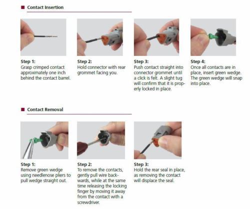 Black Deutsch DT Series 12-Pin Flange Connector Kit 14-16AWG EZ crimp pins, USA