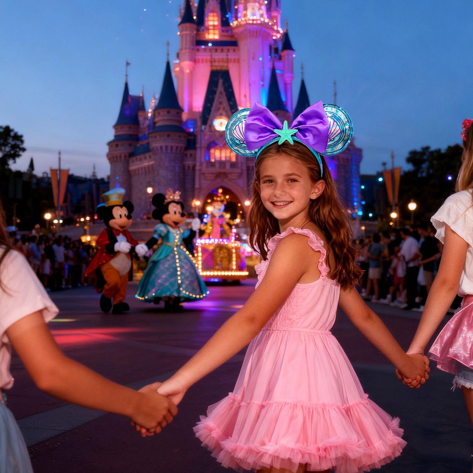 Disney- Parks Princess Stained Glass Loungefly Little Mermaid Ariel Ear Headband