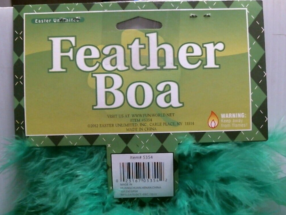 Feather Boa, Green, 5 ft. (05354) FS